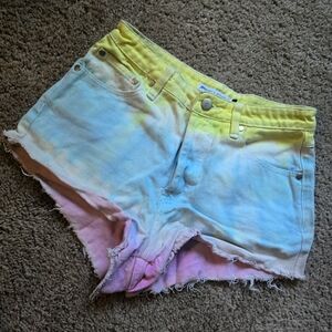 Mink Pink Nasty Gal pastel ombre tie dye shorts